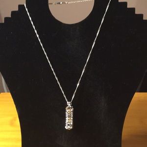 Cage Necklace with 4 Freshwater Pearls (Brand new)